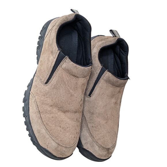 Duluth Trading Slip On Shoes Men 11M Suede Work Hiking Rugged Slip Resist Mocs - Picture 13 of 14